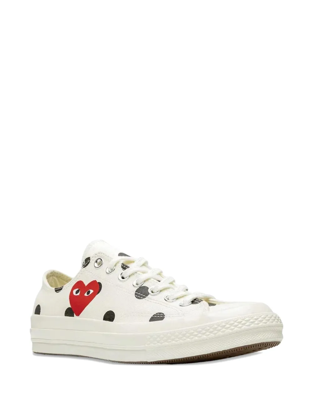 Comme Des Garçons Play Sneakers met stippen Wit