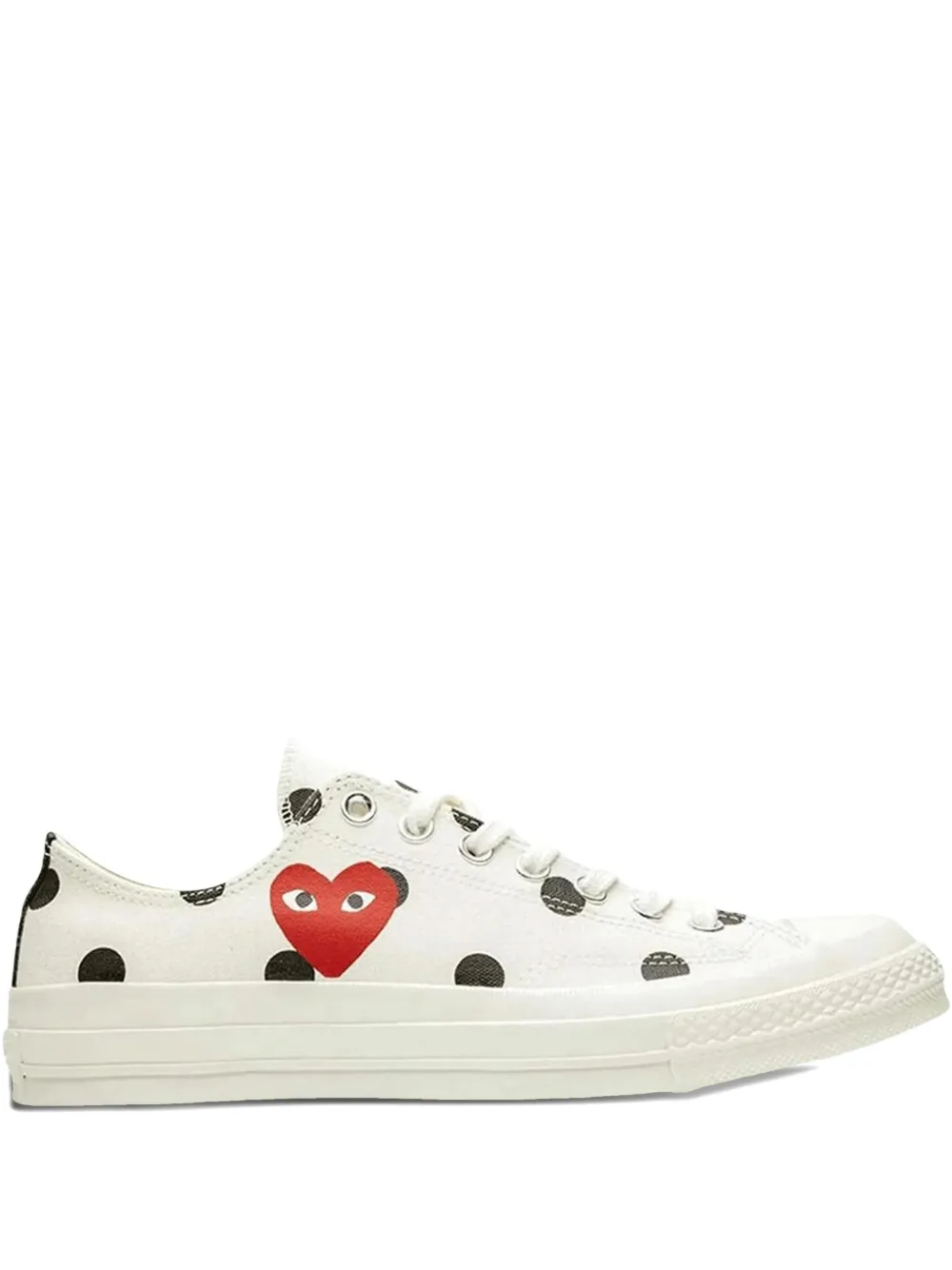 Comme Des Garçons Play Sneakers met stippen Wit