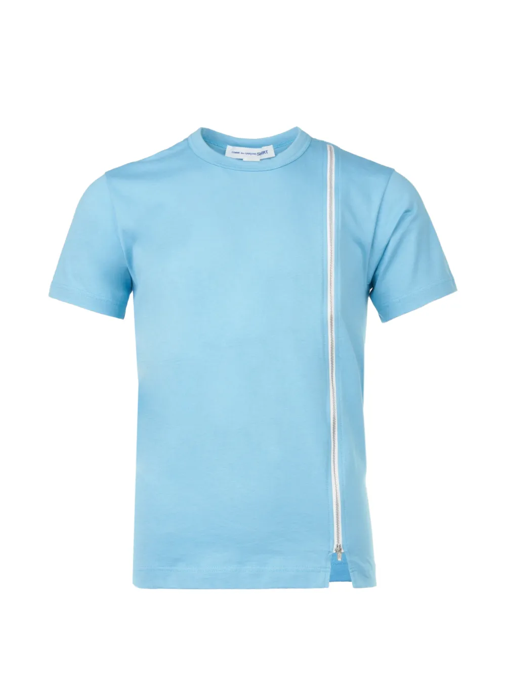 Comme Des Garçons Shirt zip-embellishment T-shirt - Blu