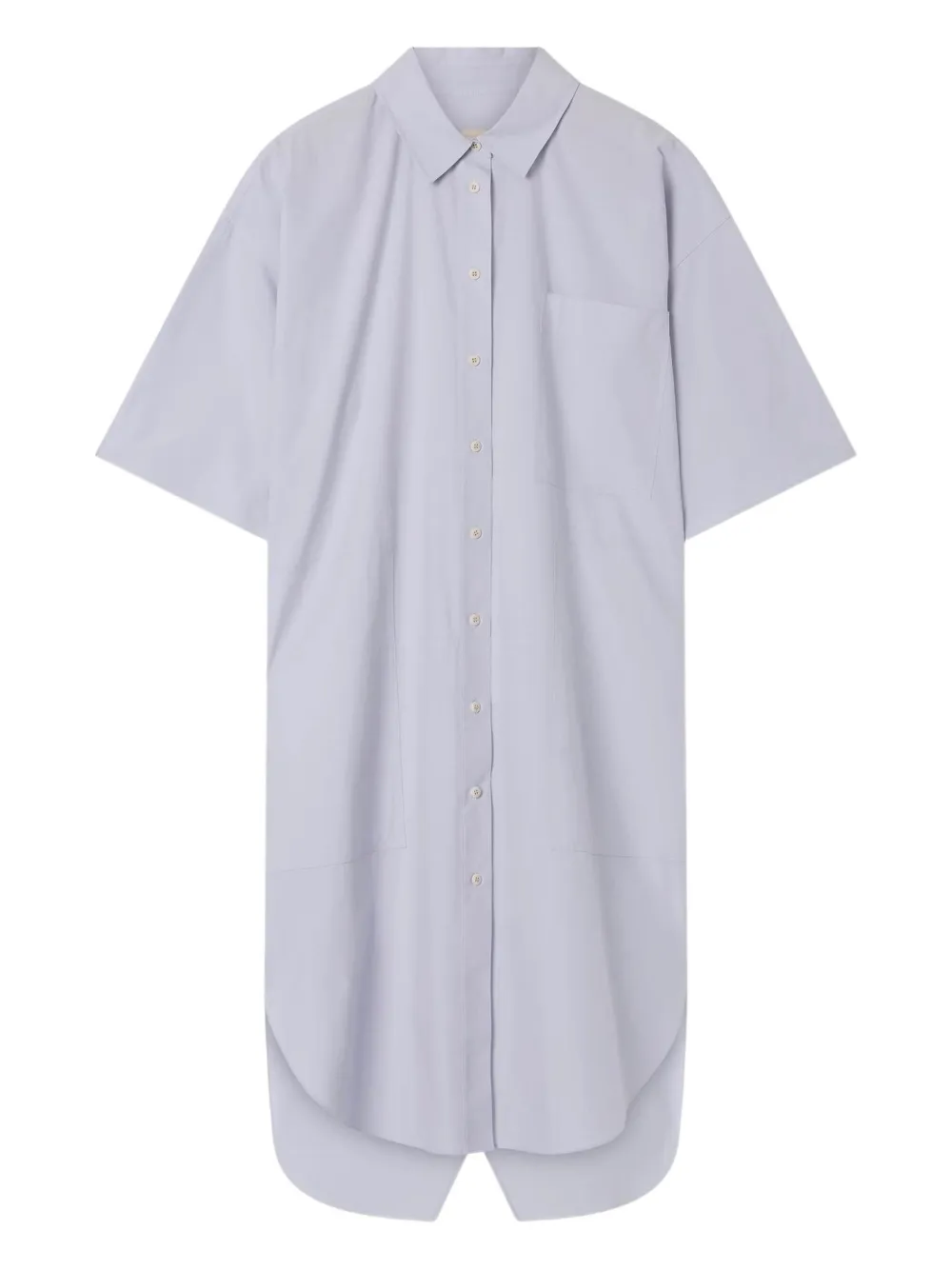 Lee Mathews Pocket Shirt Dress In Blue