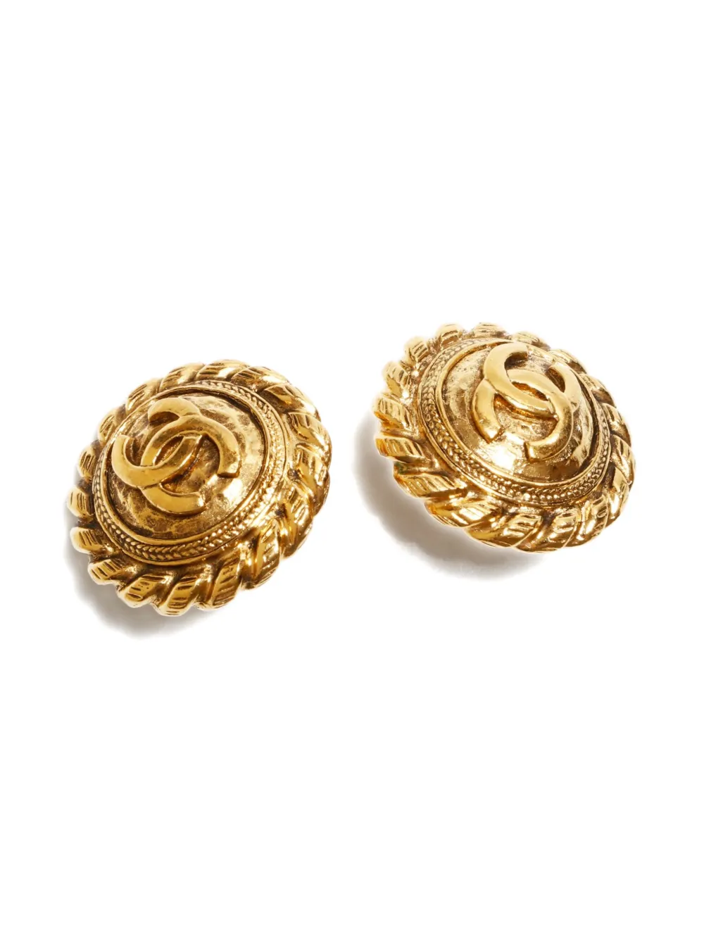 1980-1990s Interlocking Cc Clip-On Earrings