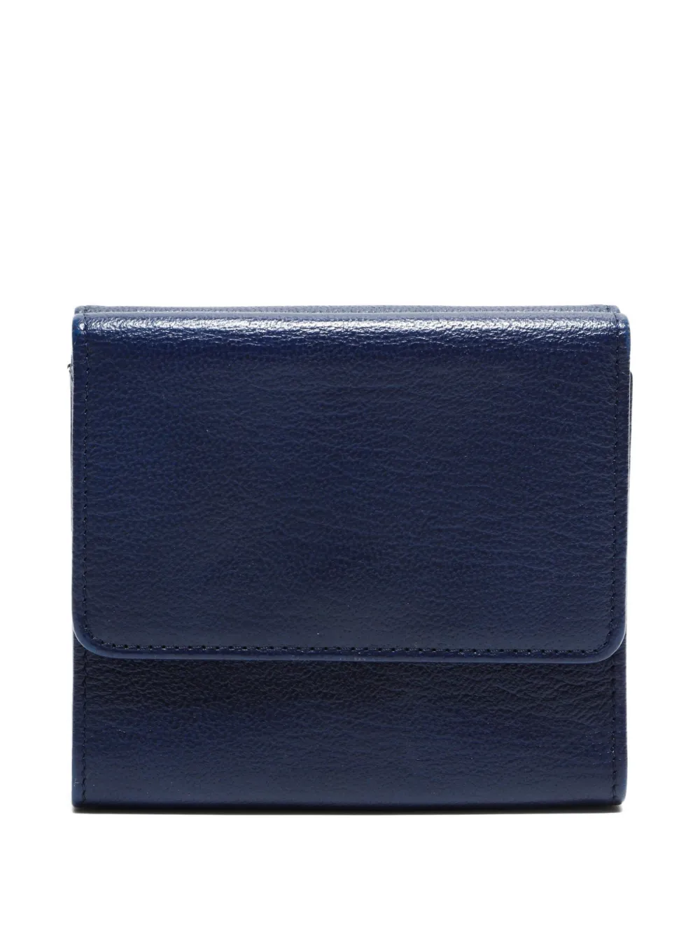 Pre-owned Chanel 2000-2002 Interlocking Cc Wallet In Blue
