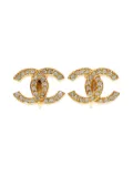 CHANEL Pre-Owned 1970-1990s Interlocking CC clip-on earrings - Gold