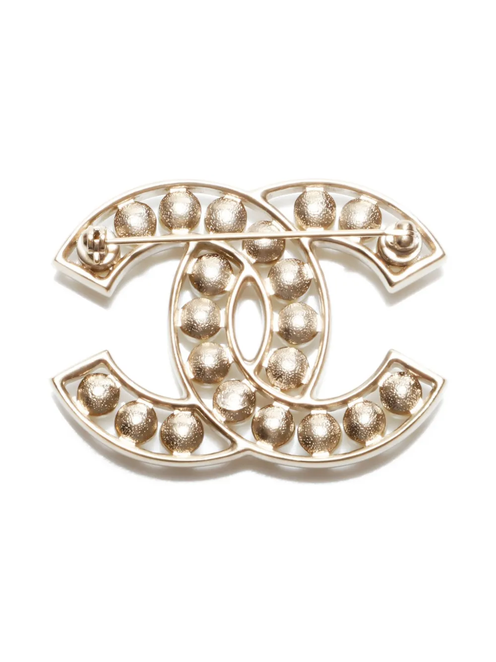 CHANEL Pre-Owned 2019 Interlocking CC faux-pearl brooch | Image 2