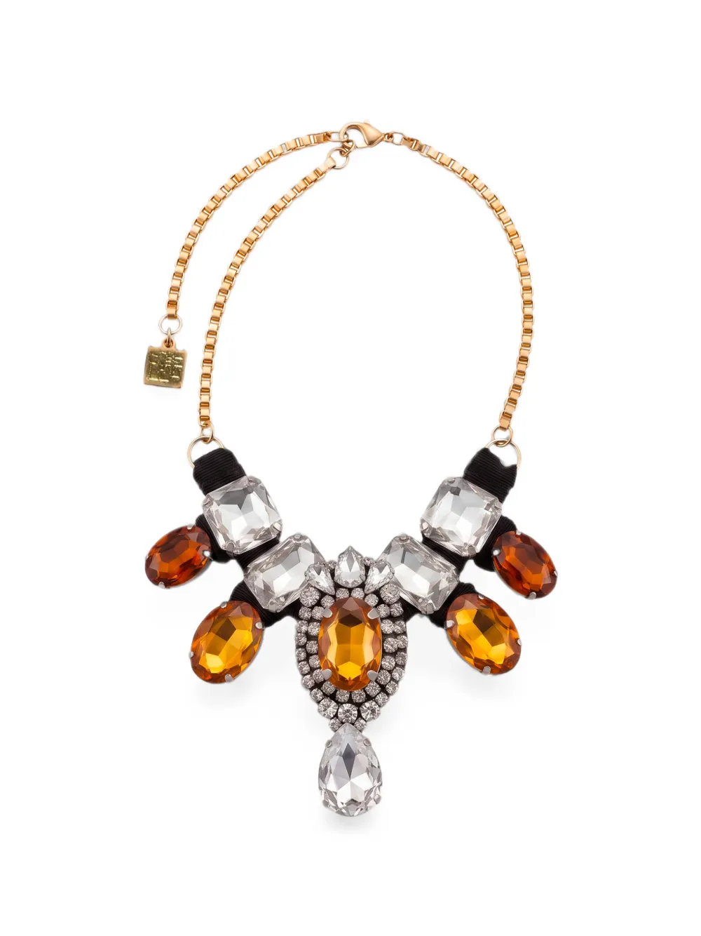 Stella Jean crystal-embellished chain-link necklace - Gold