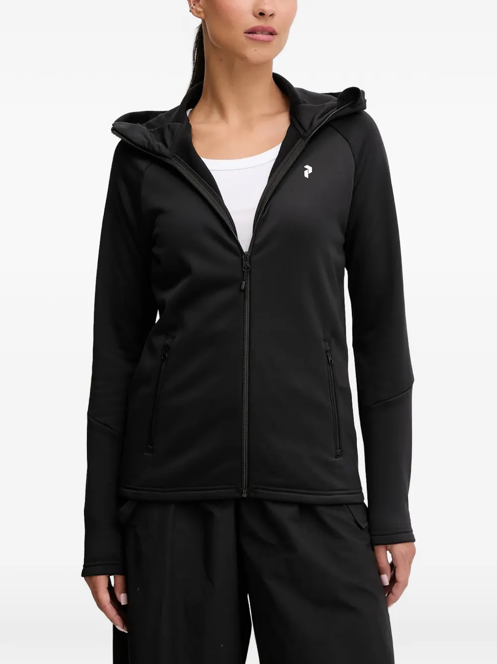 Peak Performance Rider hooded zip-up hoodie - Nero