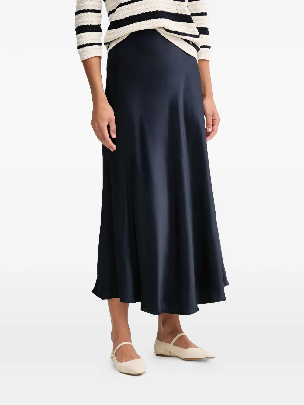 Pedro Del Hierro satin midi skirt - Blu