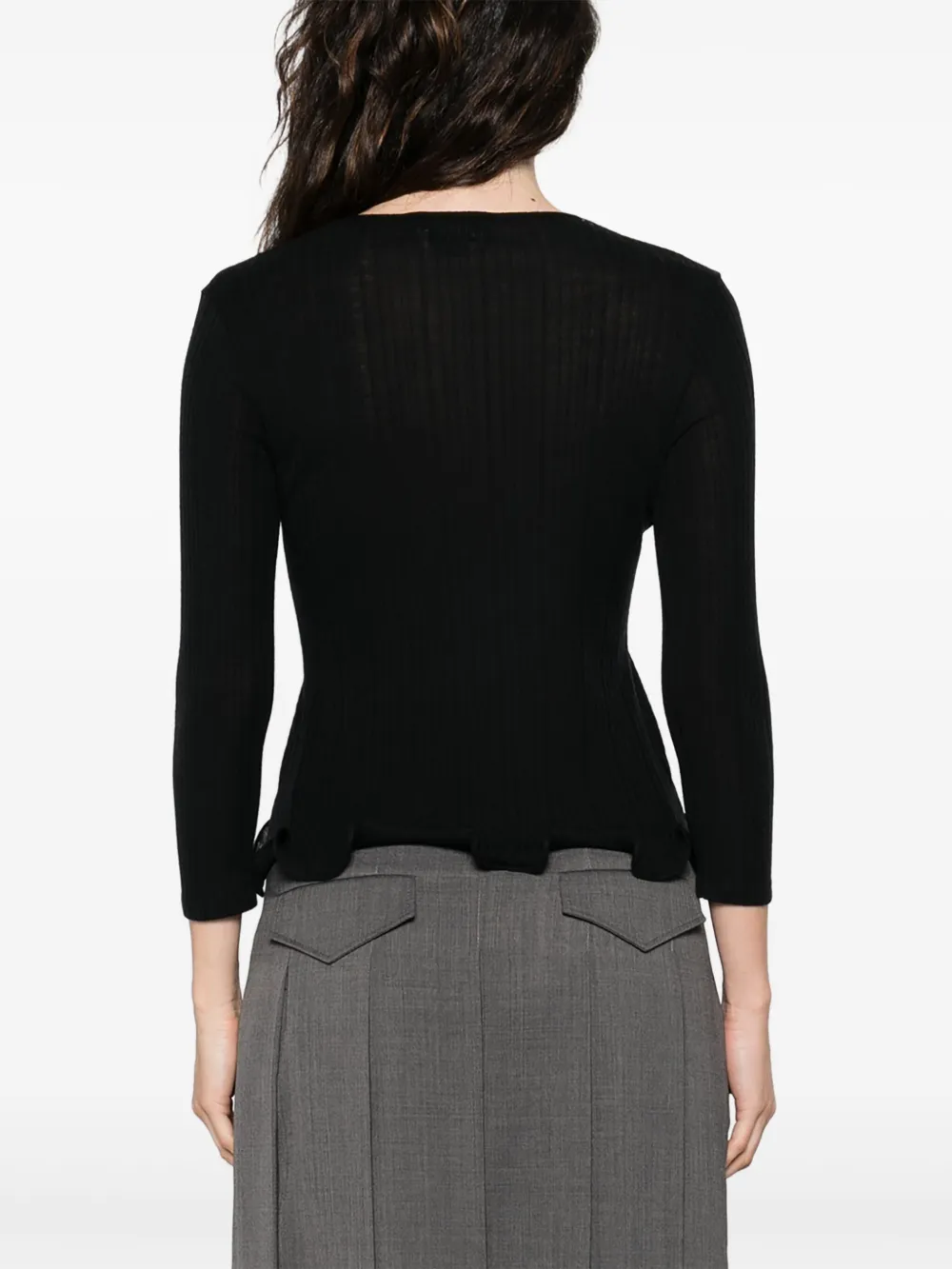 FENDI Top met V-hals Zwart