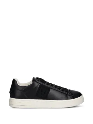 Armani Exchange Leather low-top Sneakers | Black | FARFETCH