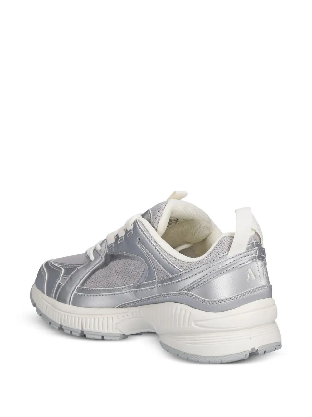 Armani Exchange round-toe lace-up sneakers Grijs