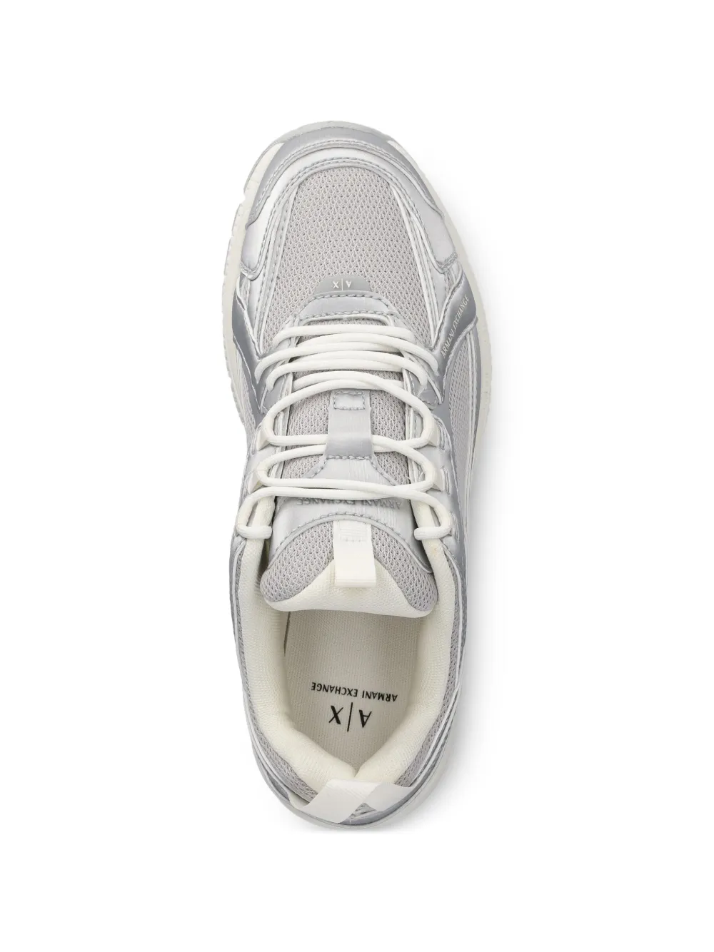 Armani Exchange round-toe lace-up sneakers Grijs