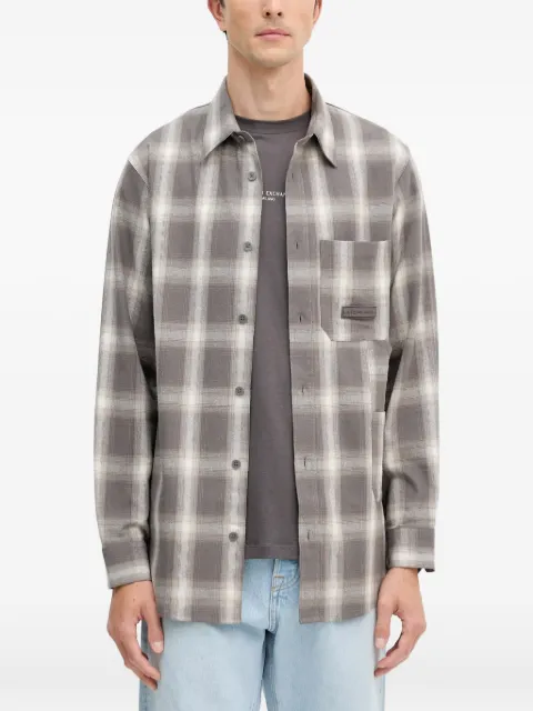 Armani Exchange camisa con cuadros estampados