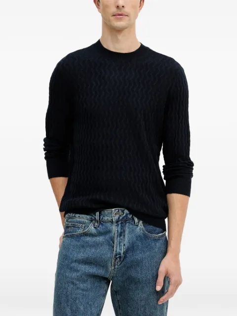 Armani Exchange patterned crew neck sweater