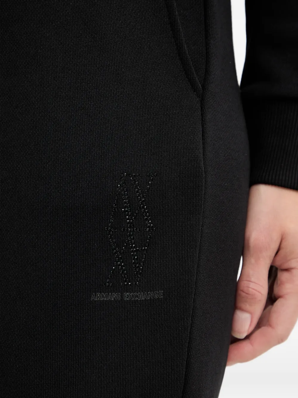 Armani Exchange Trainingsbroek met logo en trekkoord Zwart