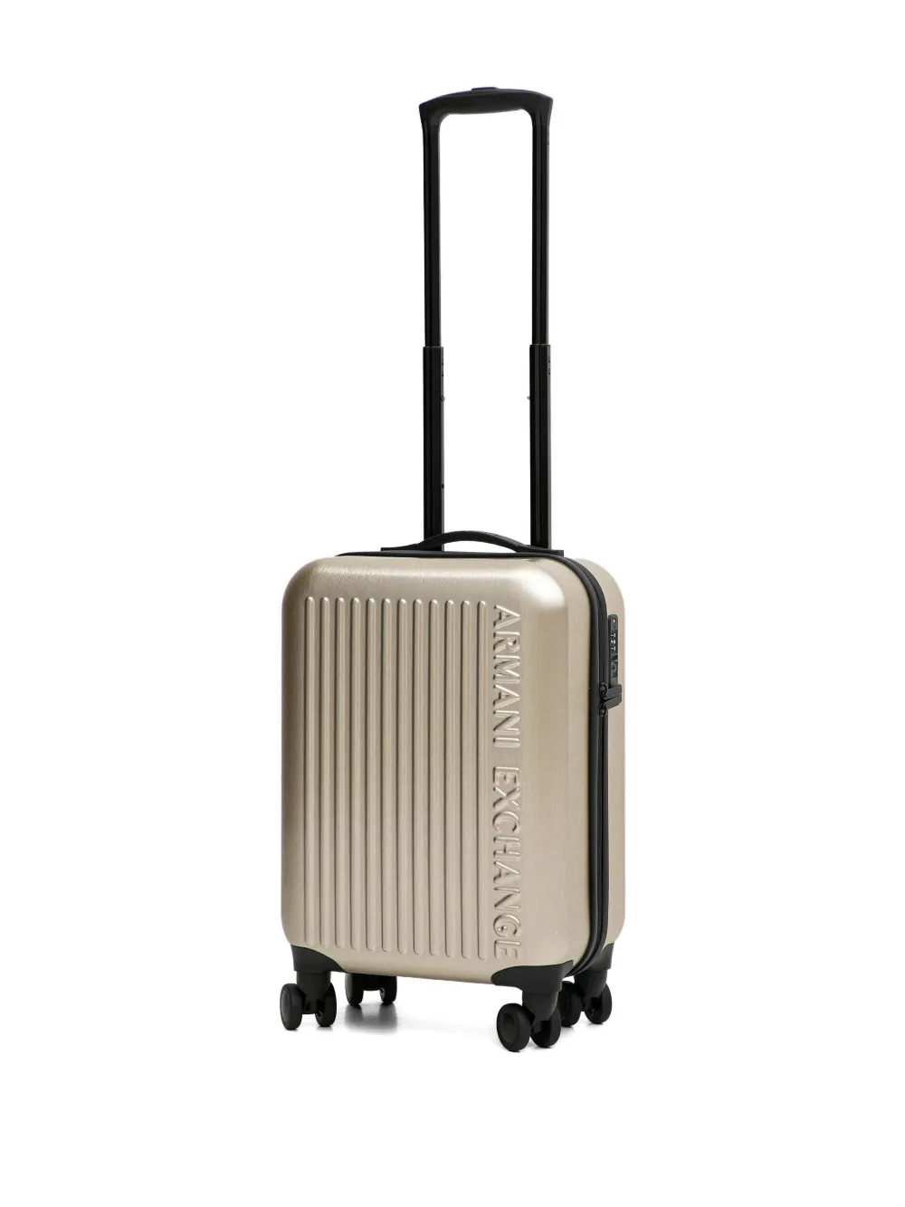  Armani Exchange Embossed Wheeled Luggage - Gold 
