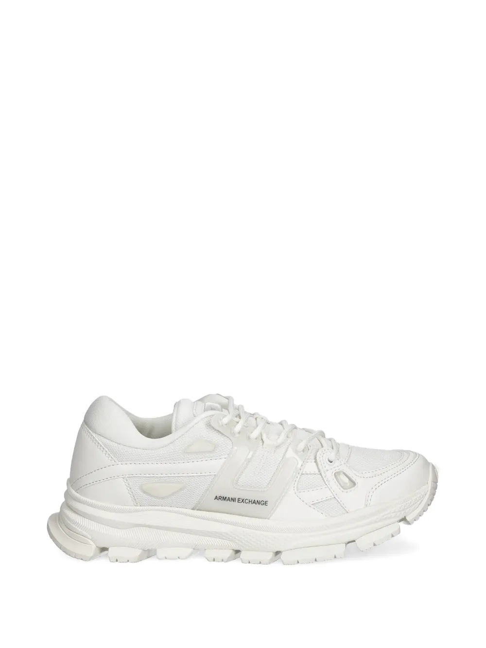 Armani Exchange round-toe lace-up sneakers Wit