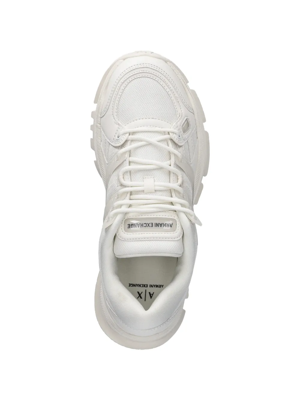 Armani Exchange round-toe lace-up sneakers Wit