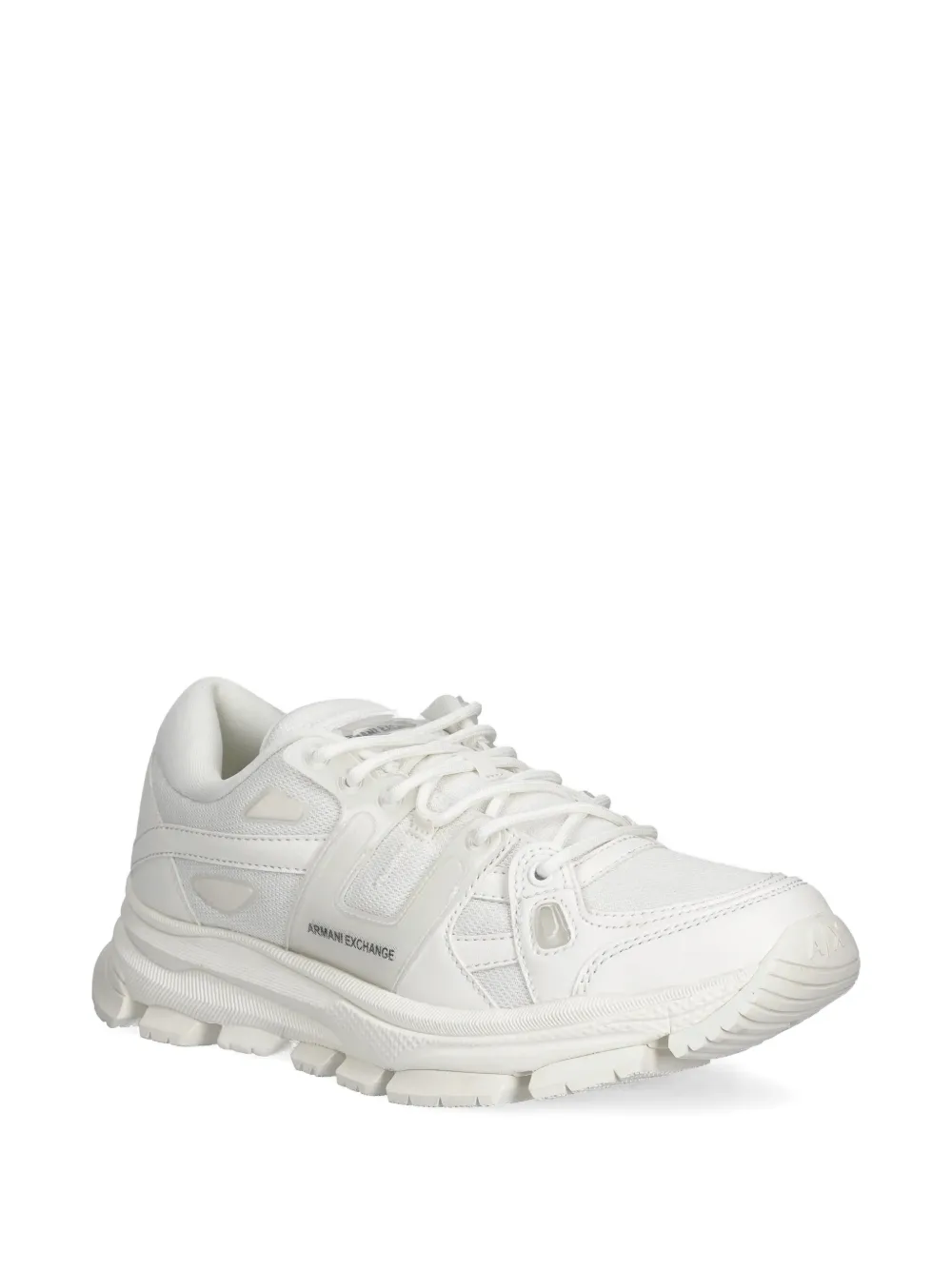 Armani Exchange round-toe lace-up sneakers Wit
