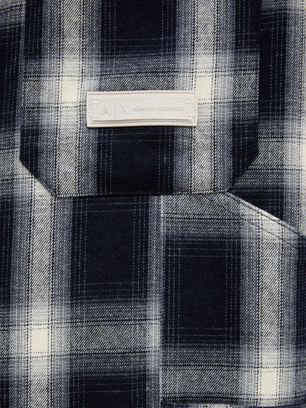 Armani Exchange Geruit overhemd Blauw