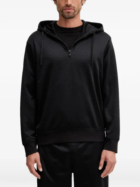 Armani Exchange patterned zipped hoodie