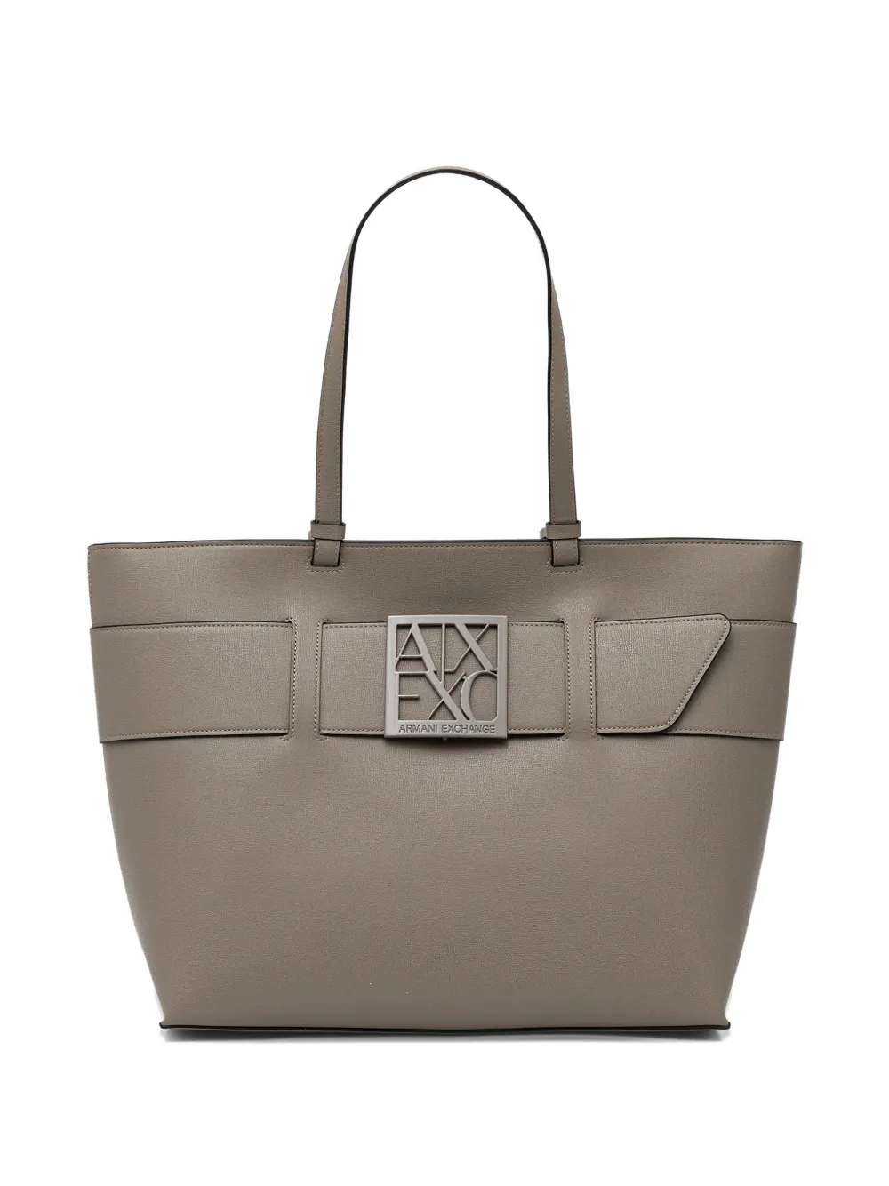 Armani Exchange logo-plaque tote bag - Grey