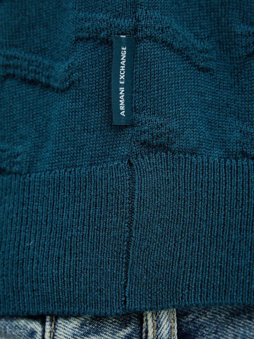 Armani Exchange Trui met ronde hals en lange mouwen Blauw