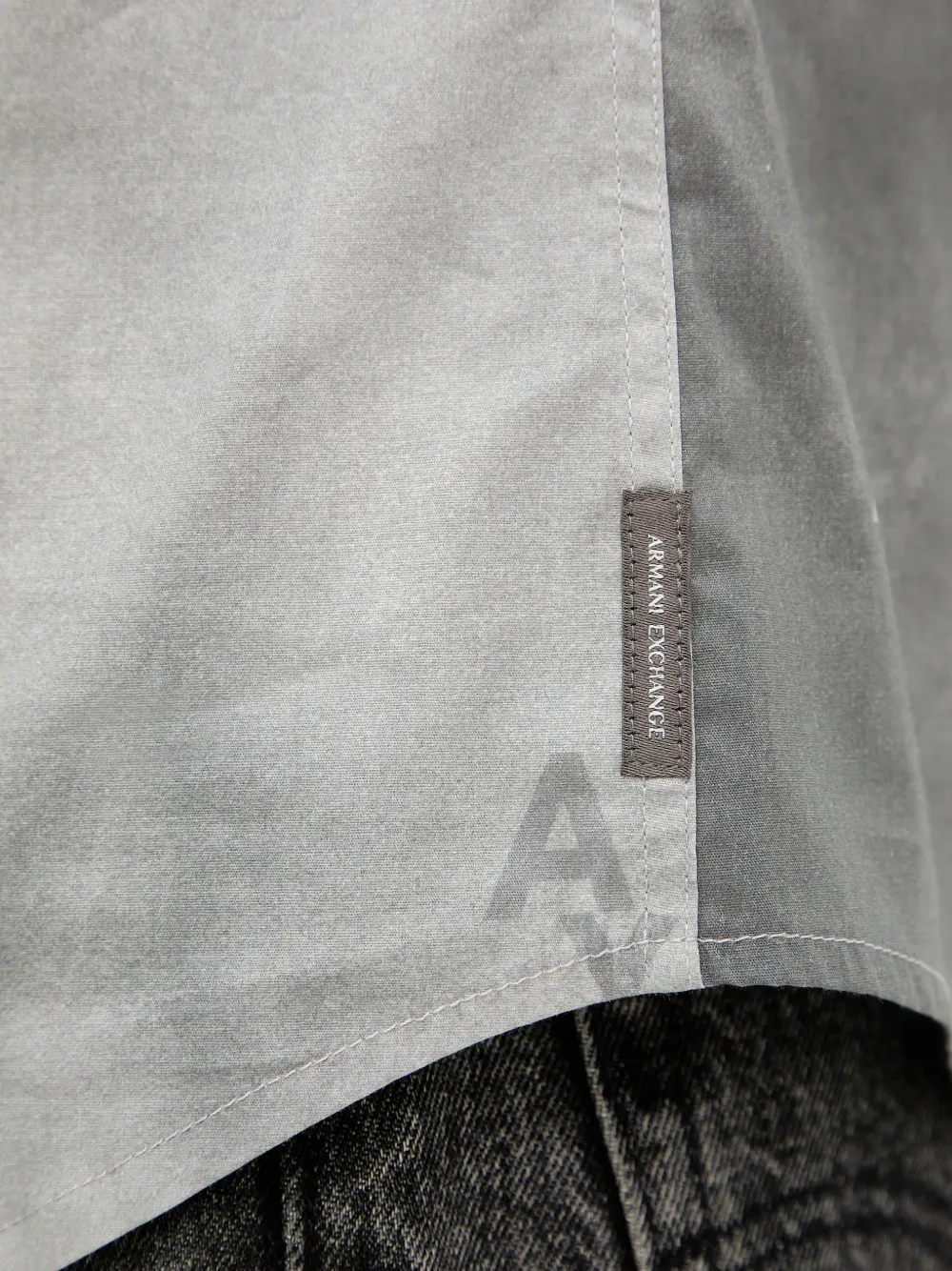 Armani Exchange Overhemd met knoopsluiting Grijs