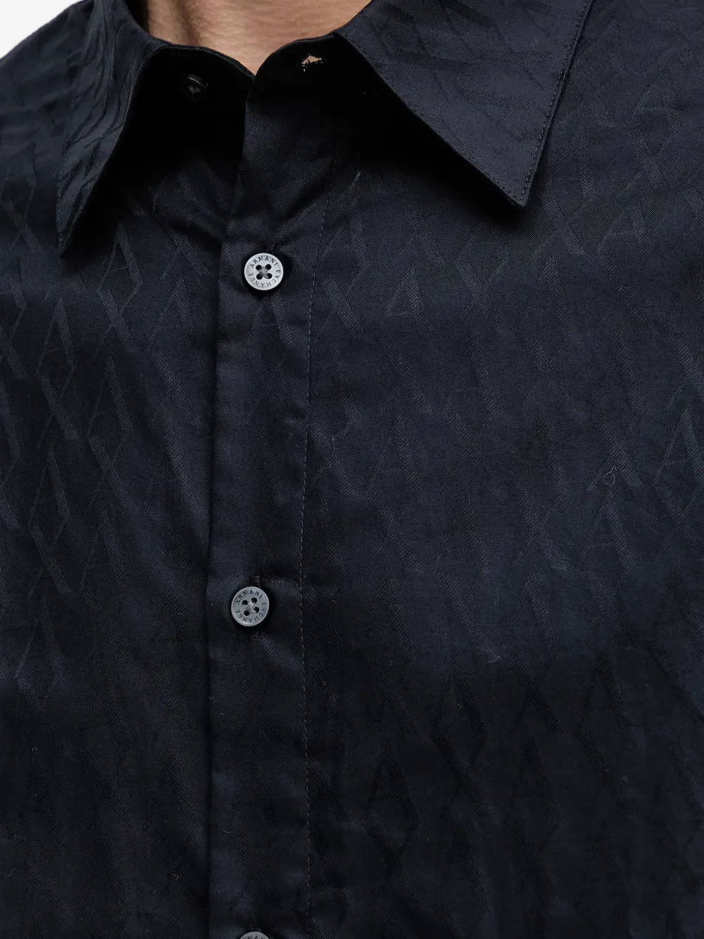 Armani Exchange Overhemd met patroon Blauw