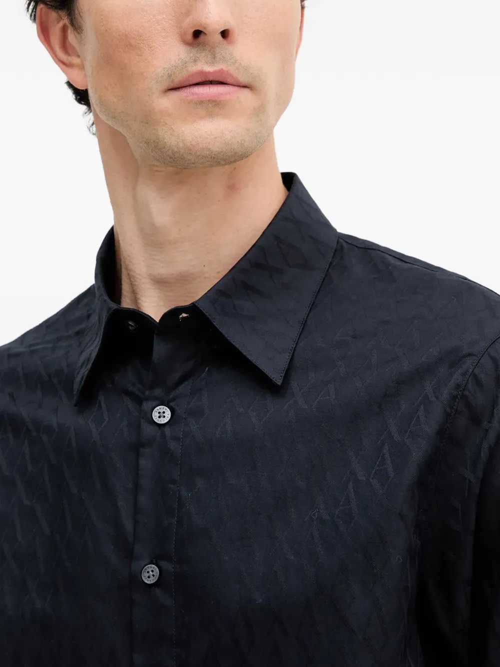 Armani Exchange Overhemd met patroon Blauw