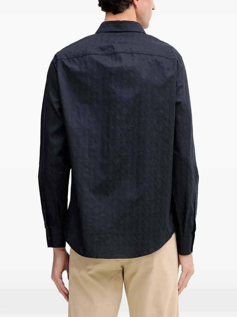 Armani Exchange Overhemd met patroon Blauw