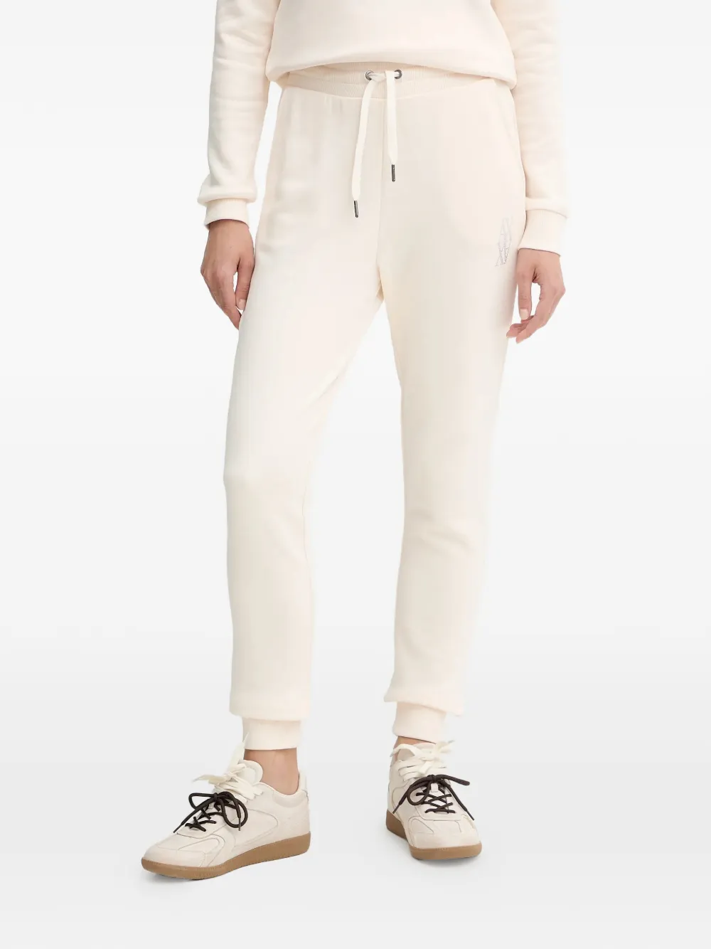 Armani Exchange logo-detail drawstring track pants - Toni neutri