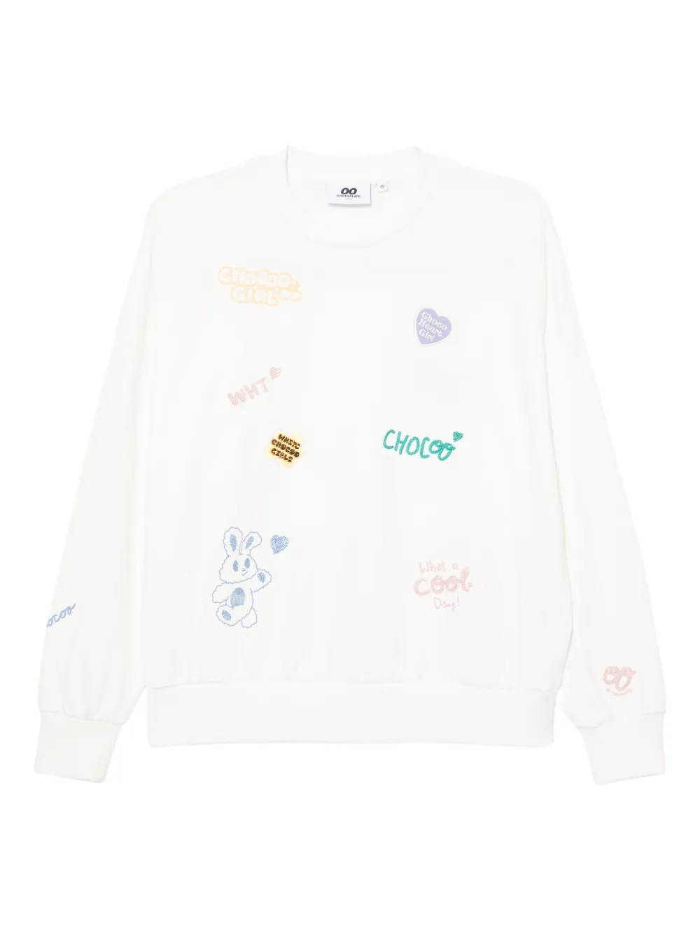 CHOCOOLATE sudadera con logo bordado | blanco | Image 1