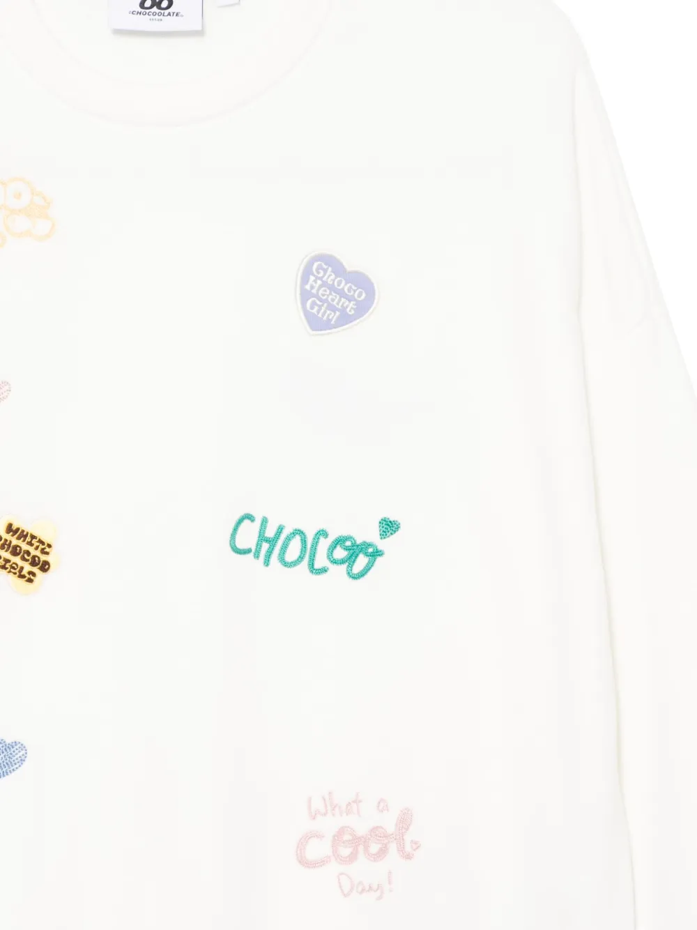 CHOCOOLATE Sweater met geborduurd logo Wit