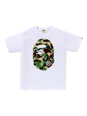 A BATHING APE® カモフラージュ ロゴ Tシャツ | ホワイト | FARFETCH JP