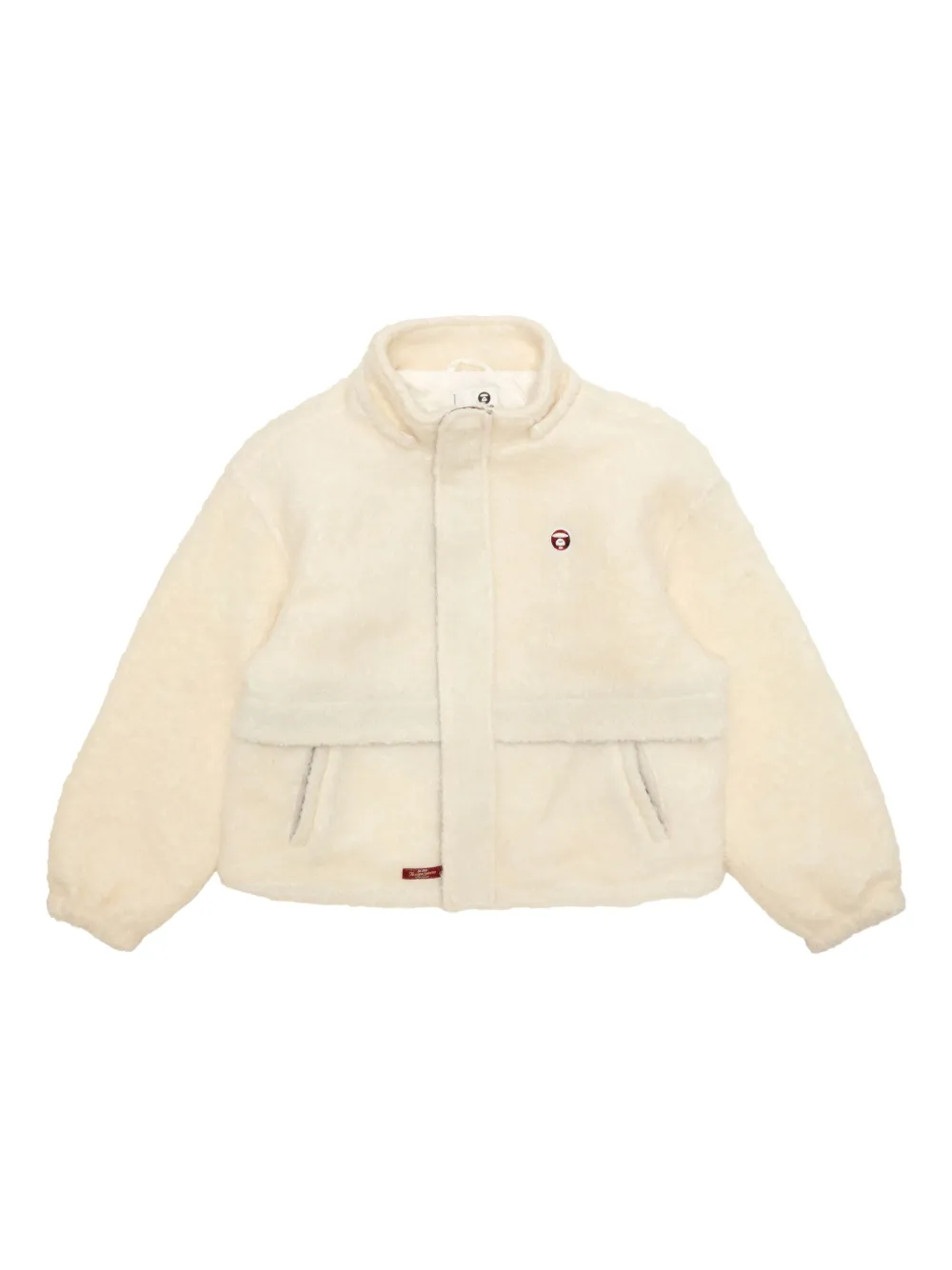 Aape By A Bathing Ape Hooded Embroidered Jacket In Neutral