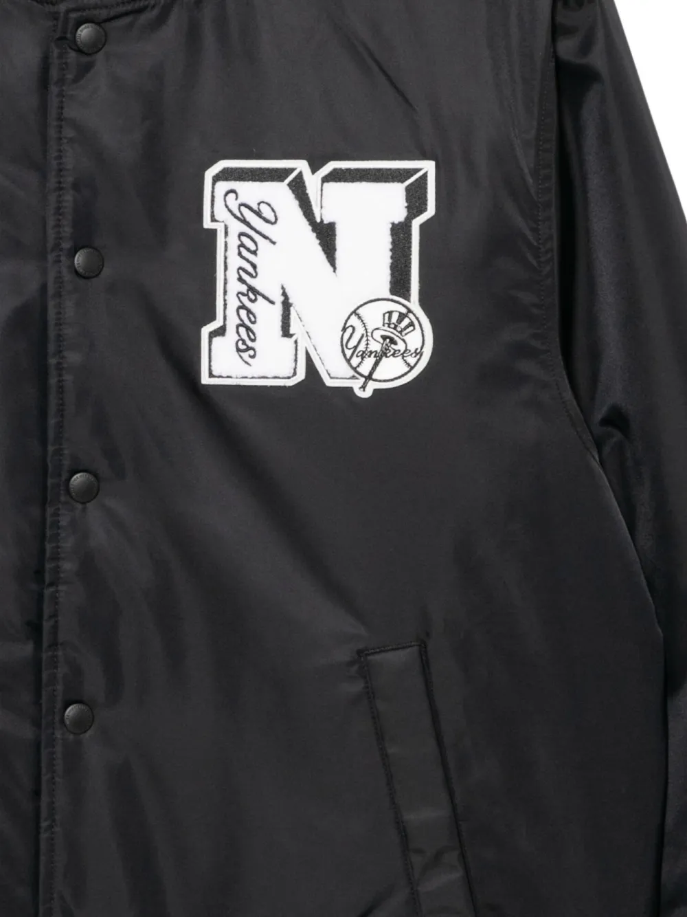 New Era Logo-embroidered Bomber Jacket In Black