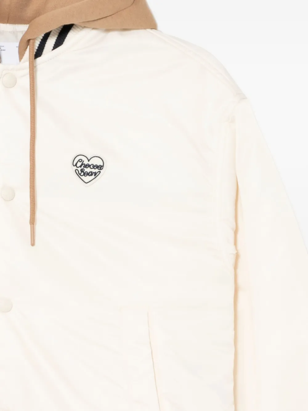 CHOCOOLATE Bomberjack met geborduurd logo Beige