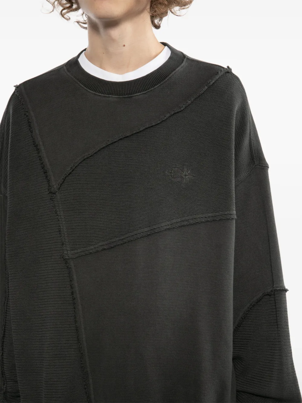 FIVE CM Sweater met logopatch Zwart