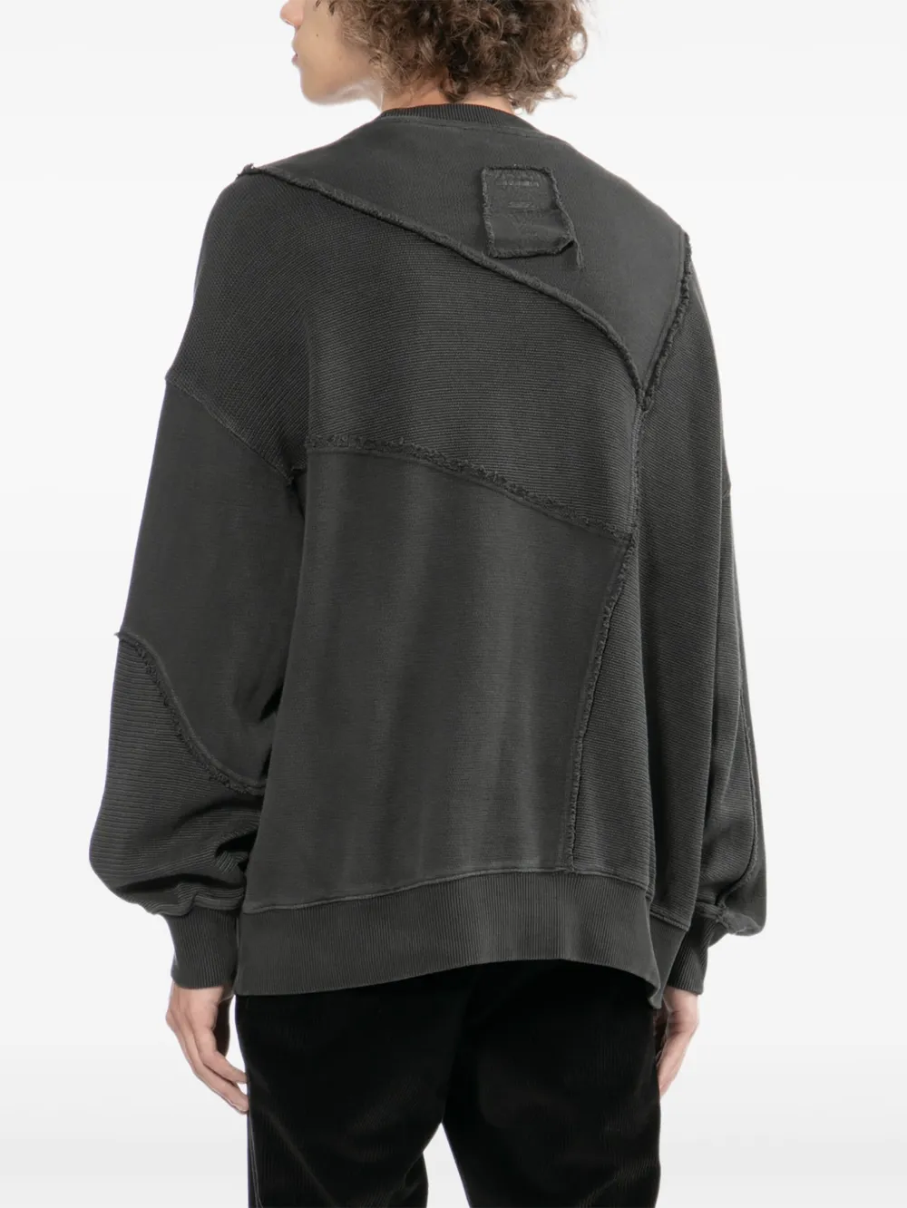 FIVE CM Sweater met logopatch Zwart