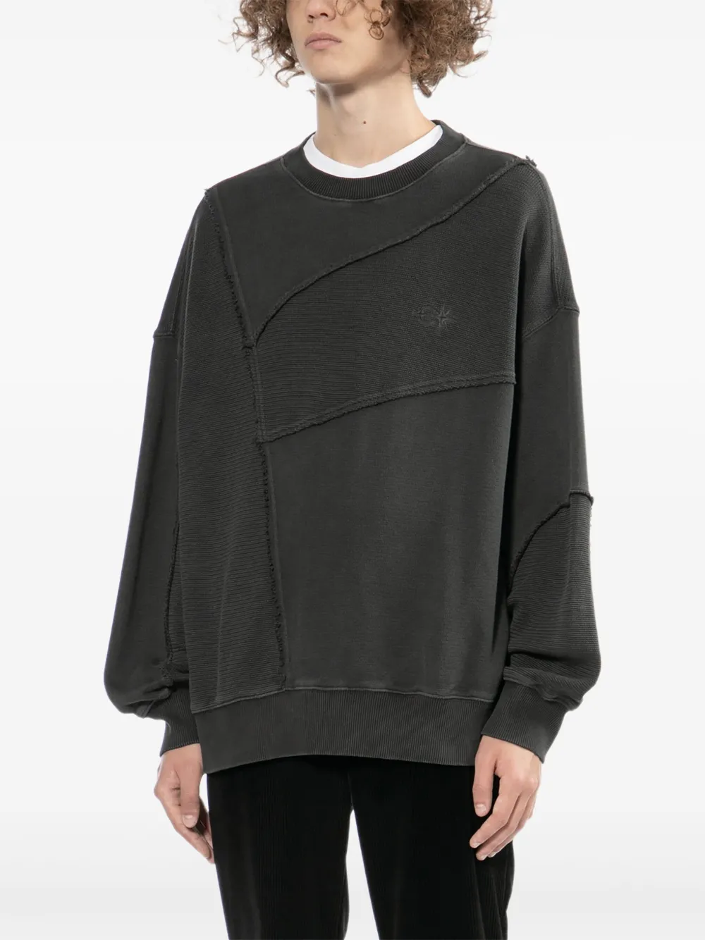 FIVE CM Sweater met logopatch Zwart