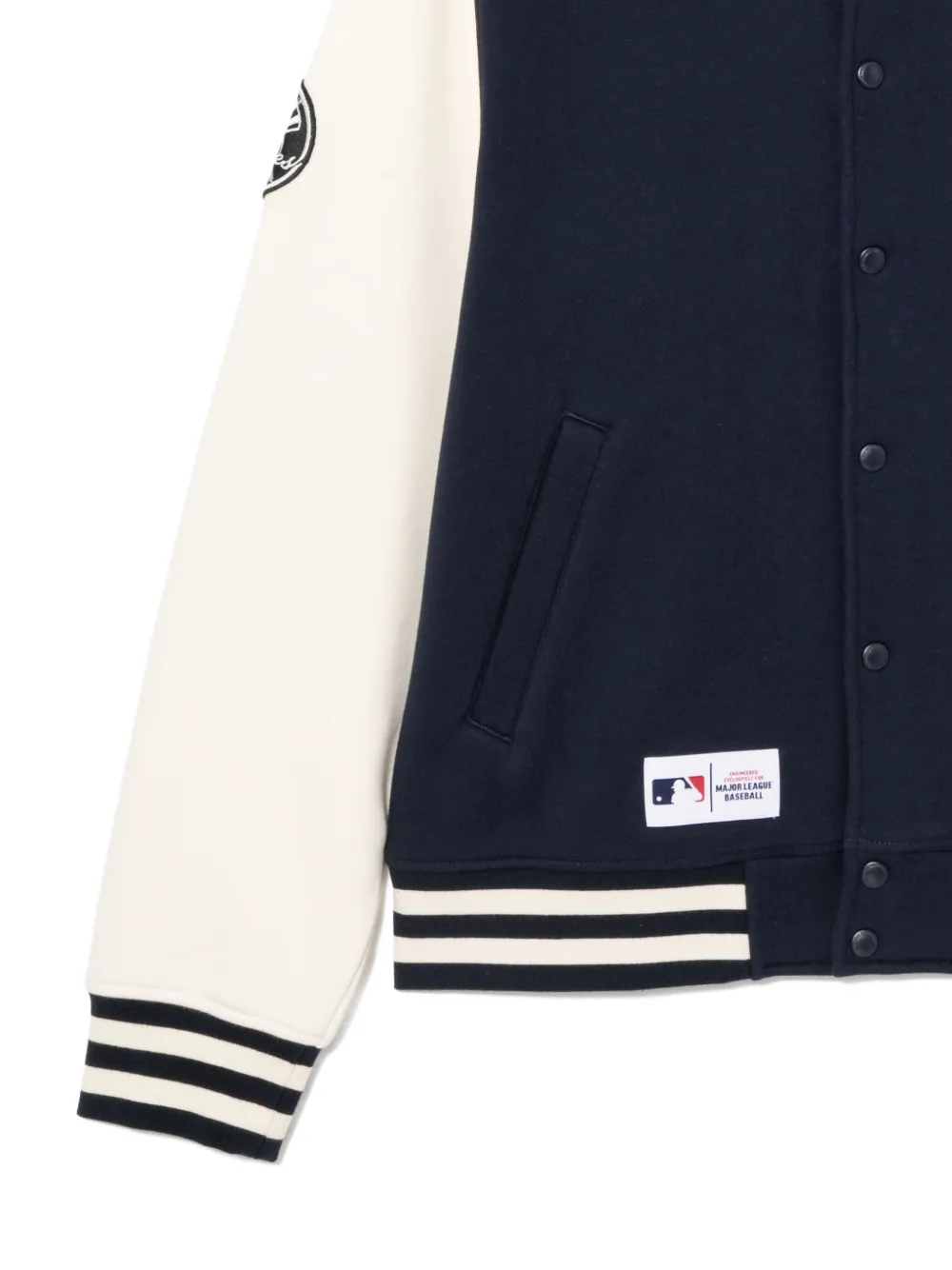 New Era Logo-badge Bomber Jacket In Black