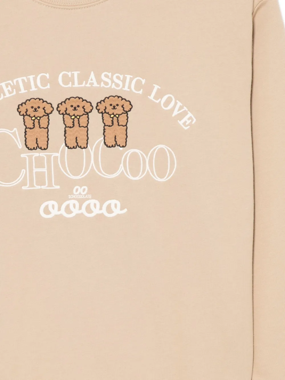 Chocoolate Sweatshirt Mit Welpen-stickerei In Brown