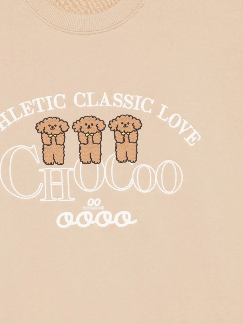 Chocoolate Sweatshirt Mit Welpen-stickerei In Brown