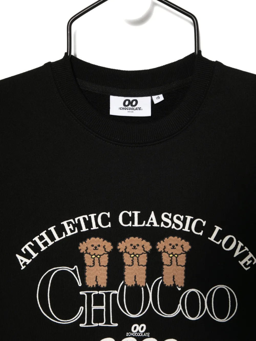 Chocoolate Sweatshirt Mit Welpen-stickerei In Black