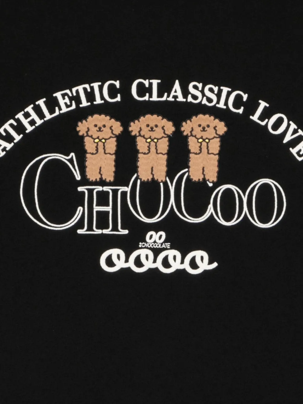 Chocoolate Sweatshirt Mit Welpen-stickerei In Black