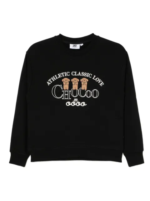 CHOCOOLATE puppy-embroidered sweatshirt