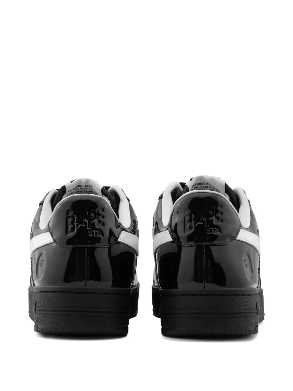 A Bathing Ape Logo-patch Lace-up Sneakers In Black