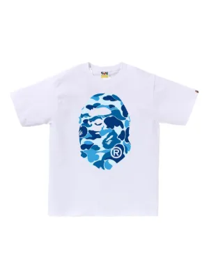 A BATHING APE® カモフラージュ ロゴ Tシャツ | ホワイト | FARFETCH JP