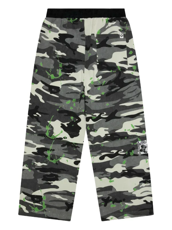 AAPE BY *A BATHING APE® カモフラージュパターン パンツ | ブラック