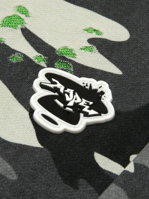 AAPE BY *A BATHING APE® カモフラージュパターン パンツ | ブラック